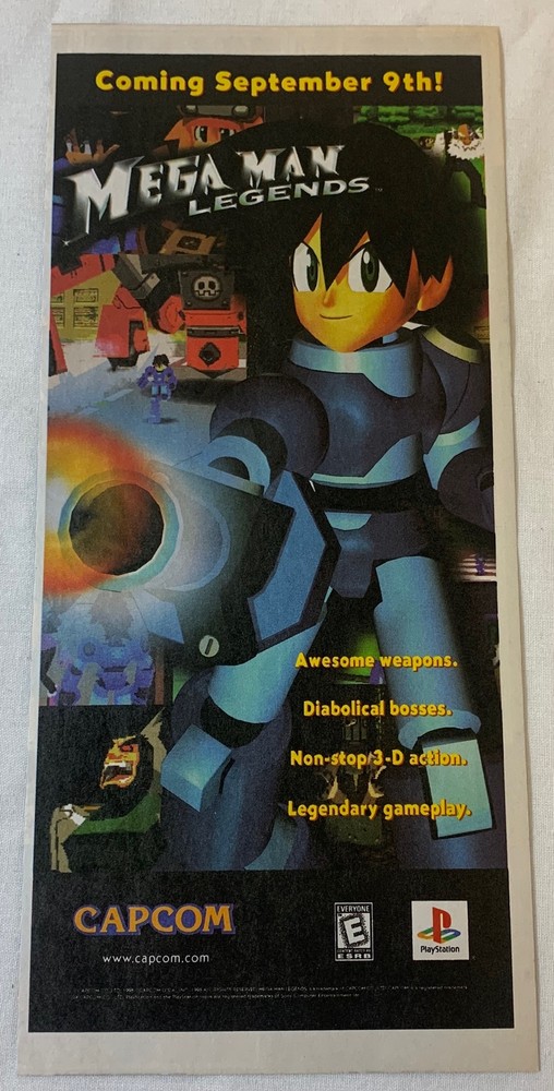 1998 video game ad ~ MEGA MAN LEGENDS