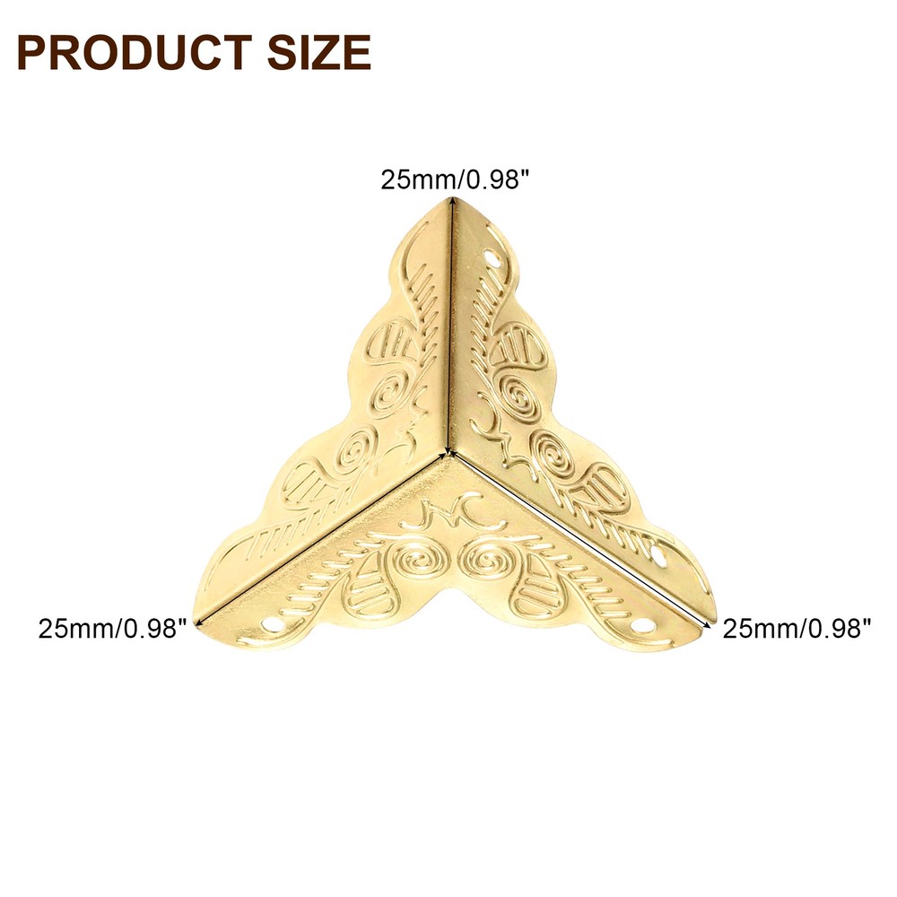 48 Pcs 25mm Decorative Box Corner Cover, Corner Protector, Yellow