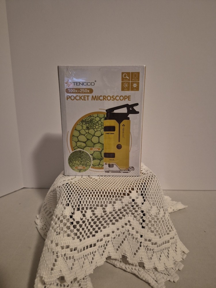 NEW SEALED Tencco Pocket Microscope 100x-250x
