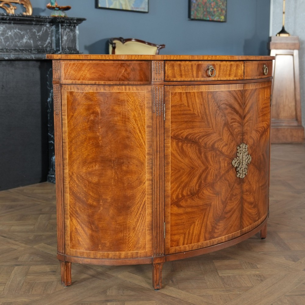 NC493075, Jonathan Charles Demi Lune Walnut Sideboard