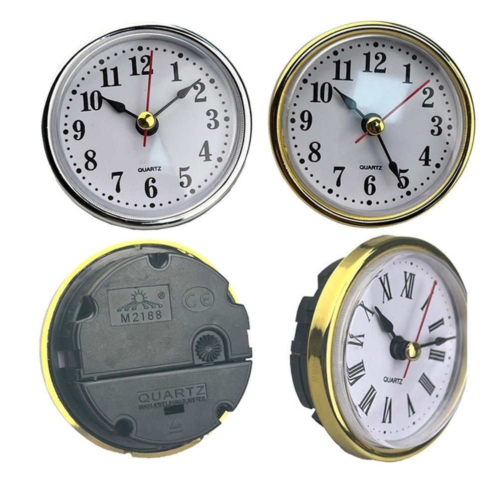 Affordable Quartz Clock Insert Insert 30g Accessories Gold Colored Trim