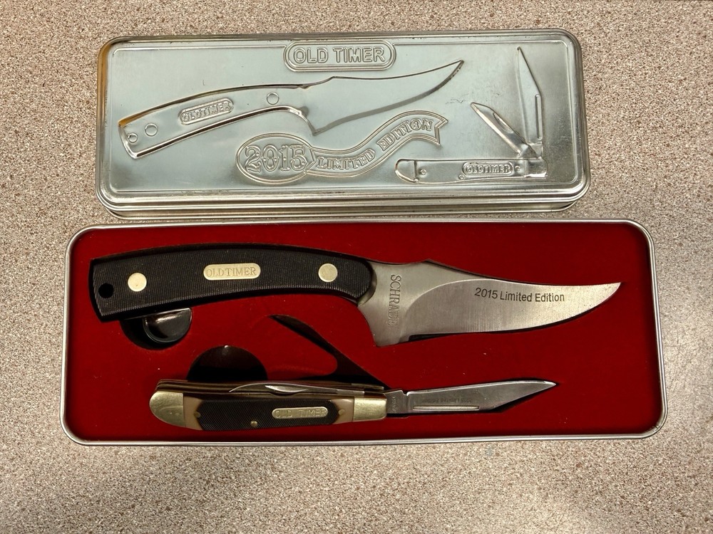 SCHRADE OLD TIMER 2015 LIMITED EDITION KNIFE SET  Excellent