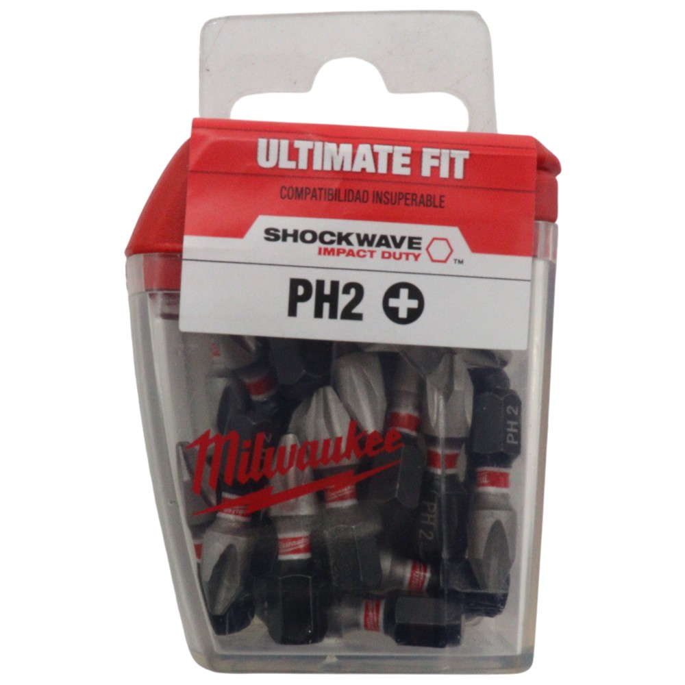 Milwaukee 48-32-4604 #2 Phillips Shockwave Insert Bit Contractor (25-Pack)