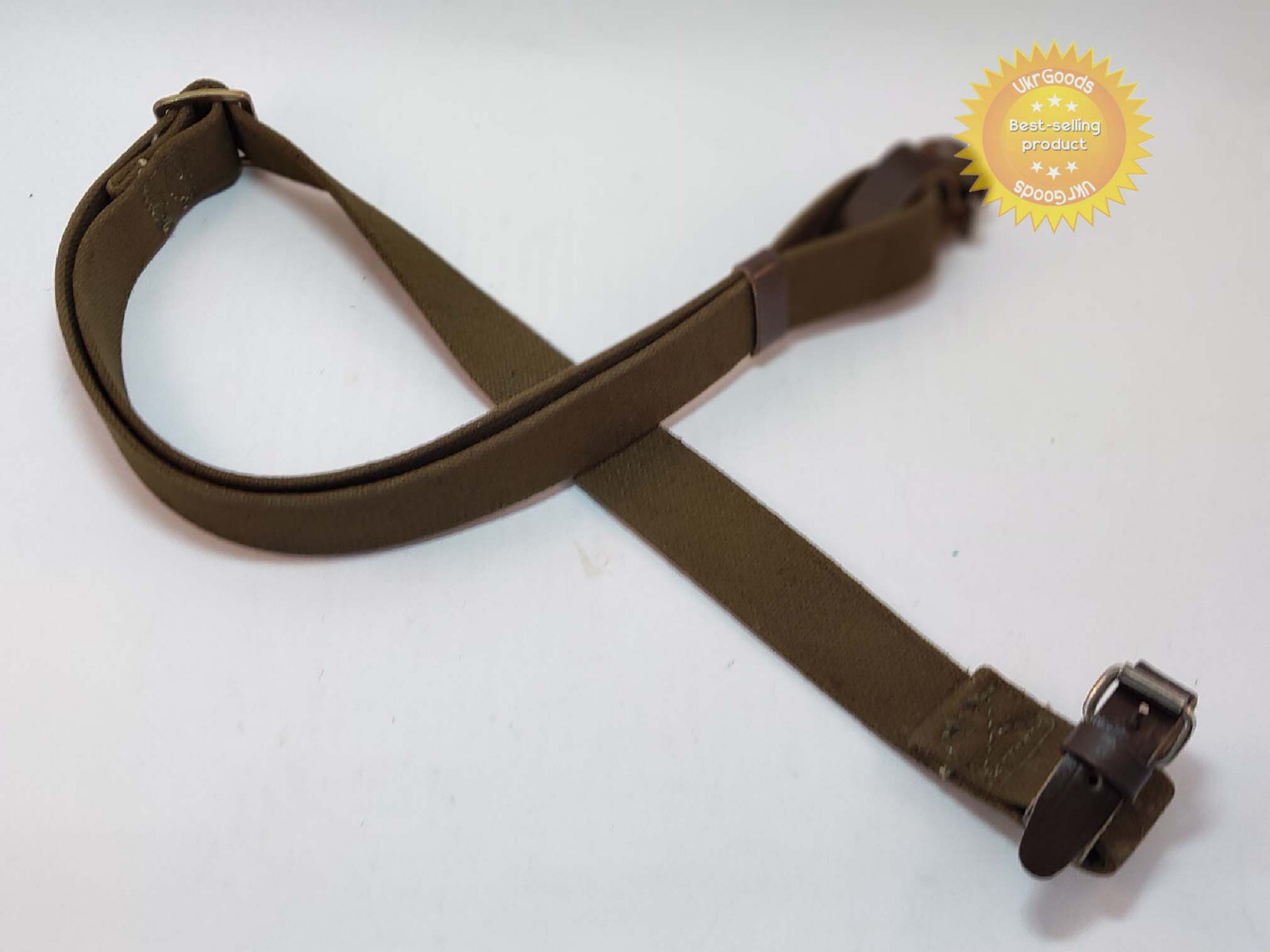 Mosin Nagant Rifle Carry Sling Rare Khaki Canvas Leather Original Soviet USSR