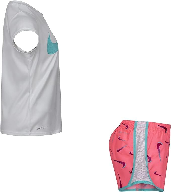 Nike Dri-Fit Little Girls' Graphic Tee & Short 2-Piece Set