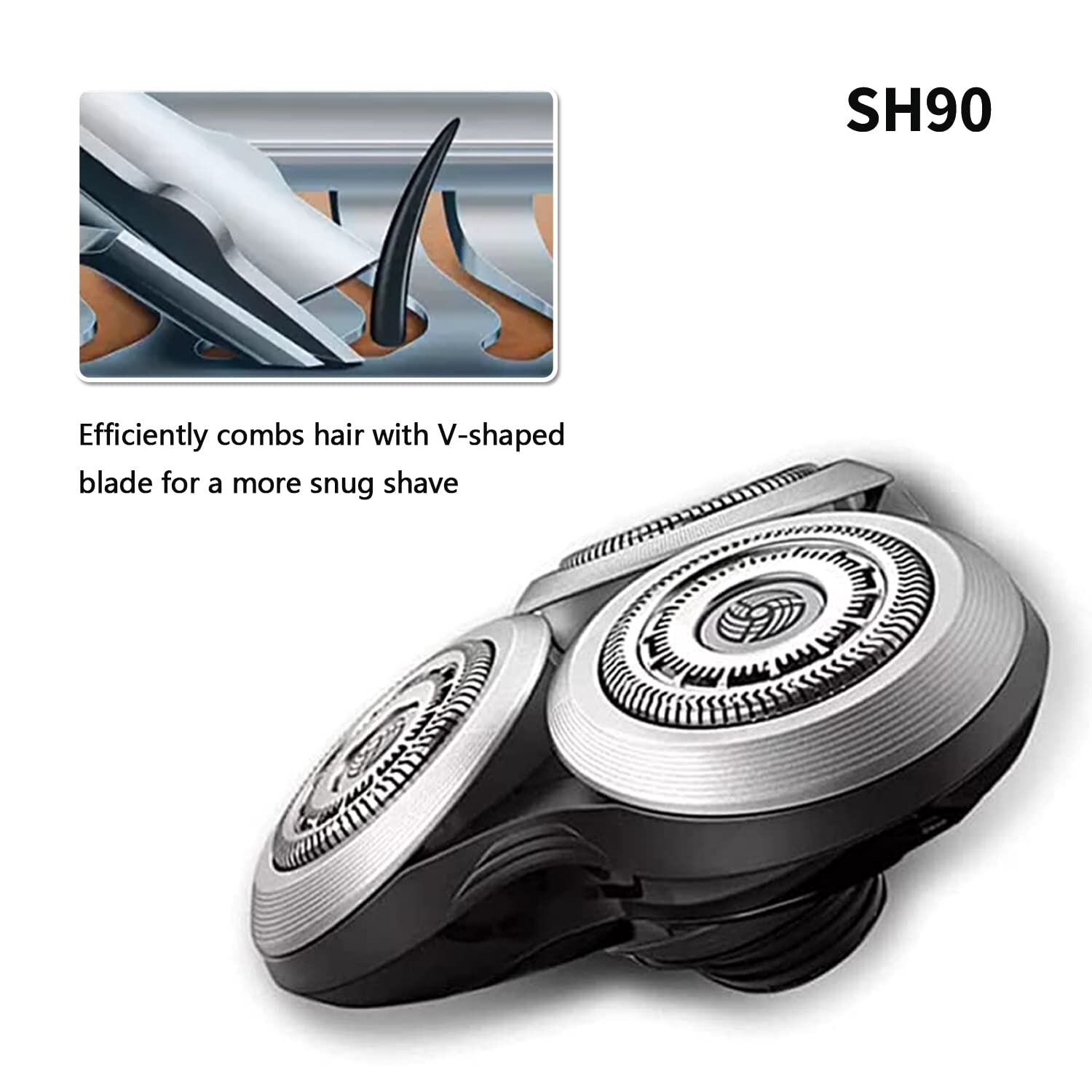SH90 Replacement Heads (with Whole Base) for Philips Norelco Shavers Series 9000