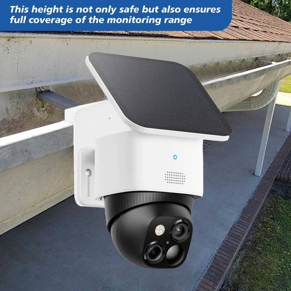 Gutter Mount Bracket for Eufy Security SoloCam S340 - Large, white