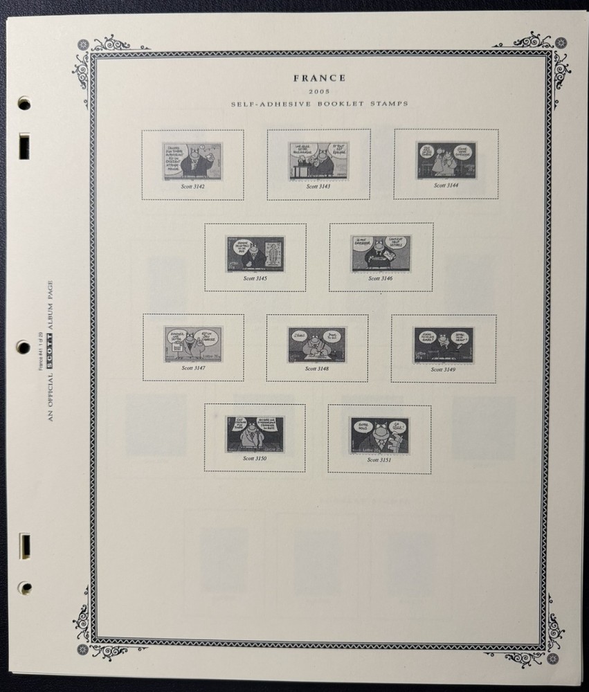 Scott France Stamp Album Supplement #41 Pages 1 - 29 - No Stamps