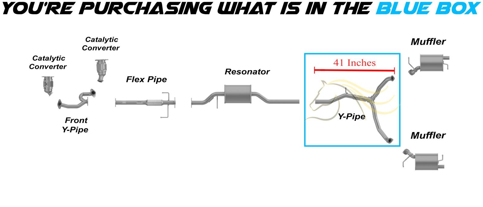 Stainless Steel Exhaust Y-Pipe fits: 2007 Mazda CX-9 3.5L & 2008-2015 CX-9 3.7L