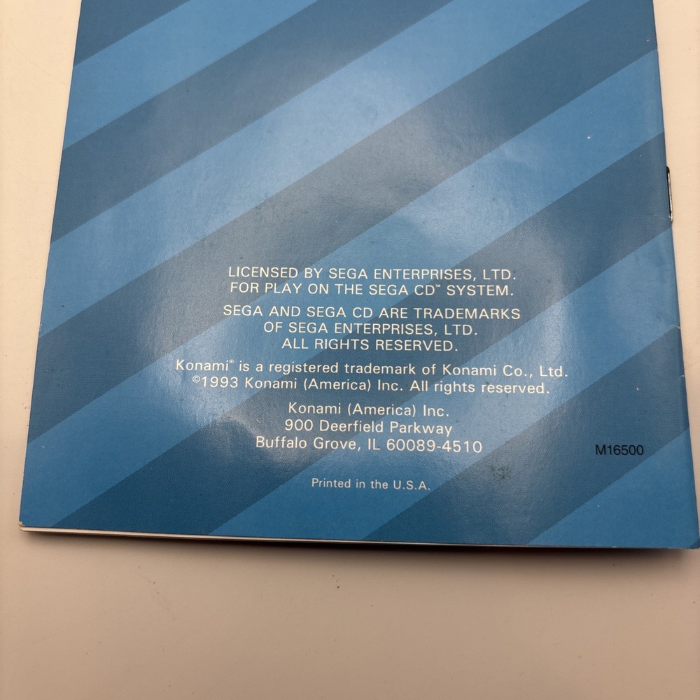 Sega CD Lethal Enforcers Instruction Manual Only
