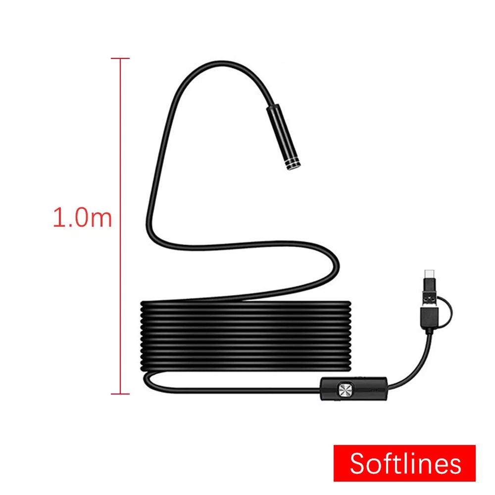 3in1 Megapixels HD USB C Endoscope Type-C Borescope Inspection Camera ForAndroid