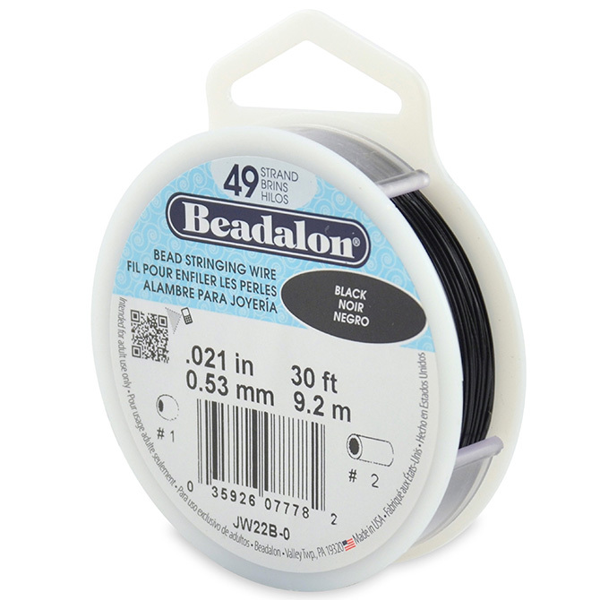 Beadalon Bead Stringing Wire 49 Strand 30/100 FT. BRIGHT Various Sizes + Colors
