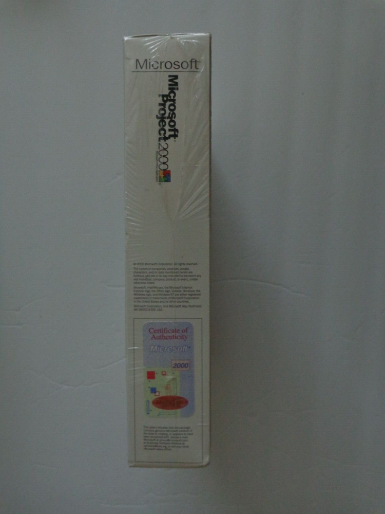 Microsoft Project 2000 w/ Project Central Client and Server - New and Sealed