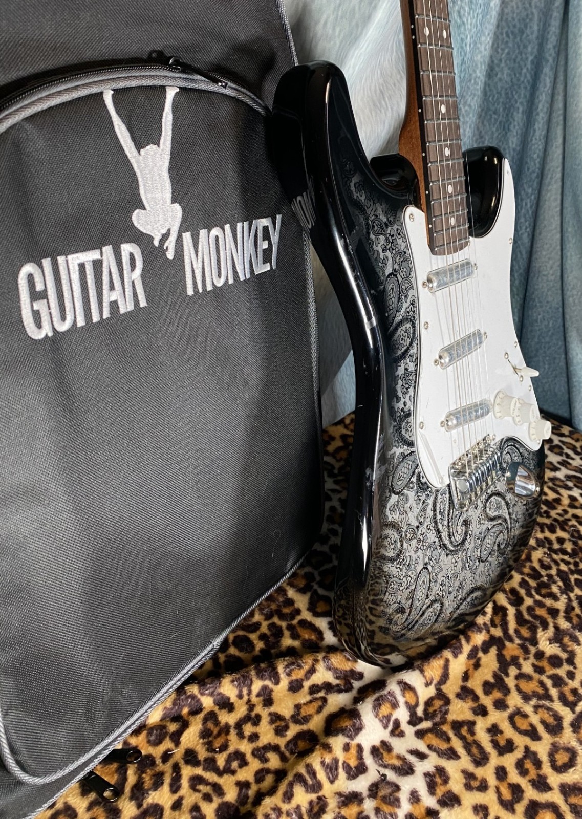 Paisley Stratocaster HSH Alder Fender Replacement Body Shielded Cavity