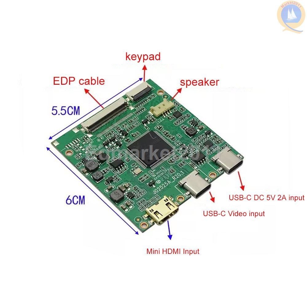 USB-C Type-C Mini HD-MI LCD Driver Board Kit for N156HCA EAA EBA E5A EN1
