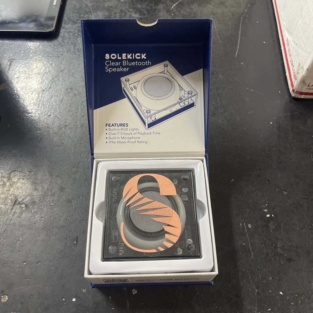 Solekick clear bluetooth speaker