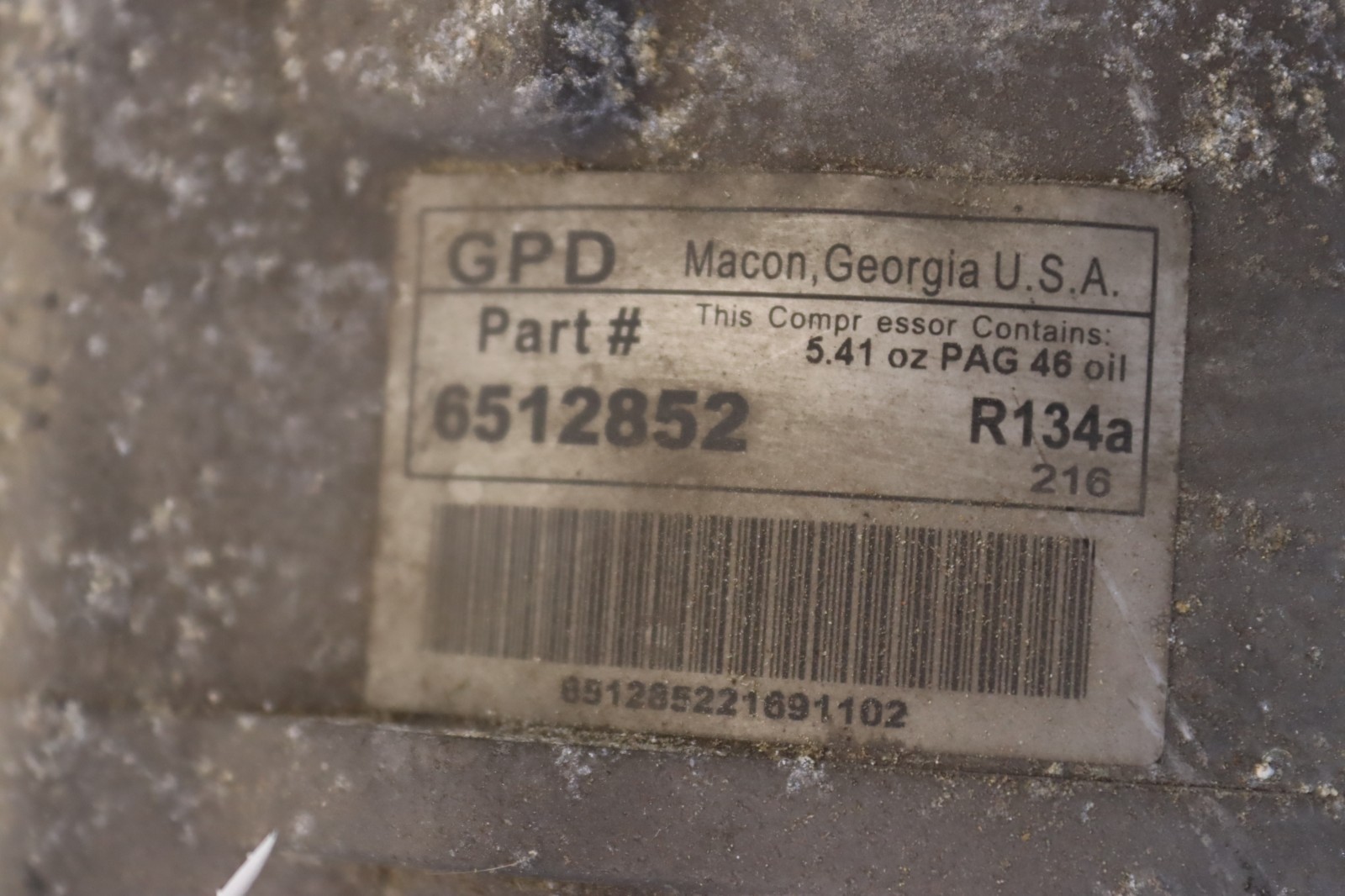 2008-2017 FREIGHTLINER CASCADIA 125 D15 A/C AIR COMPRESSOR 6512852 OEM