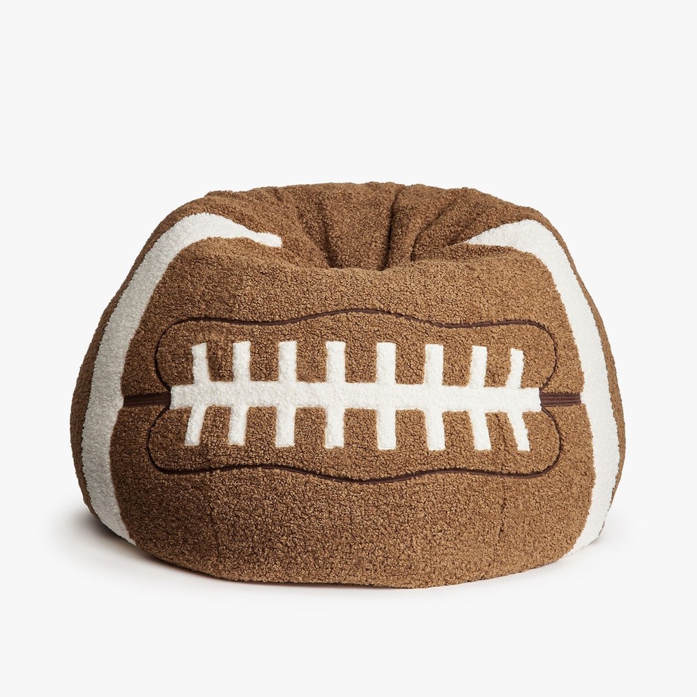Pottery Barn Teen Brown Football Bean Bag Chair Slipcover Only Medium Cover NEW