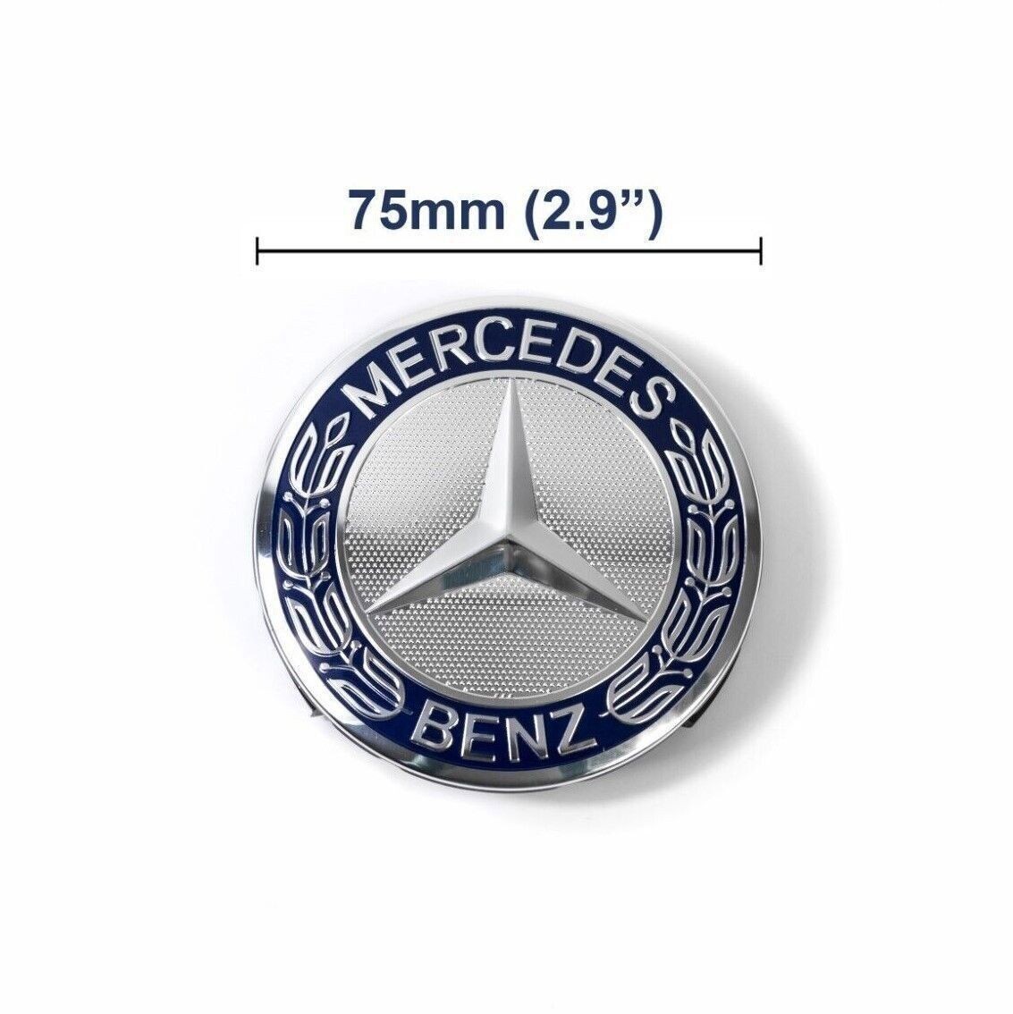 4Pack For Mercedes Benz Wheel Center Caps Emblem Rim Hub Cover Badge Blue 2.95in