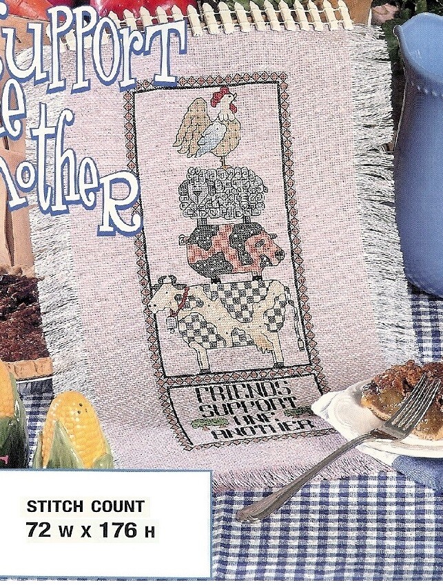 FRIENDS SUPPORT ONE ANOTHER  CROSS  STITCH  PATTERN  ONLY  PY - UYP