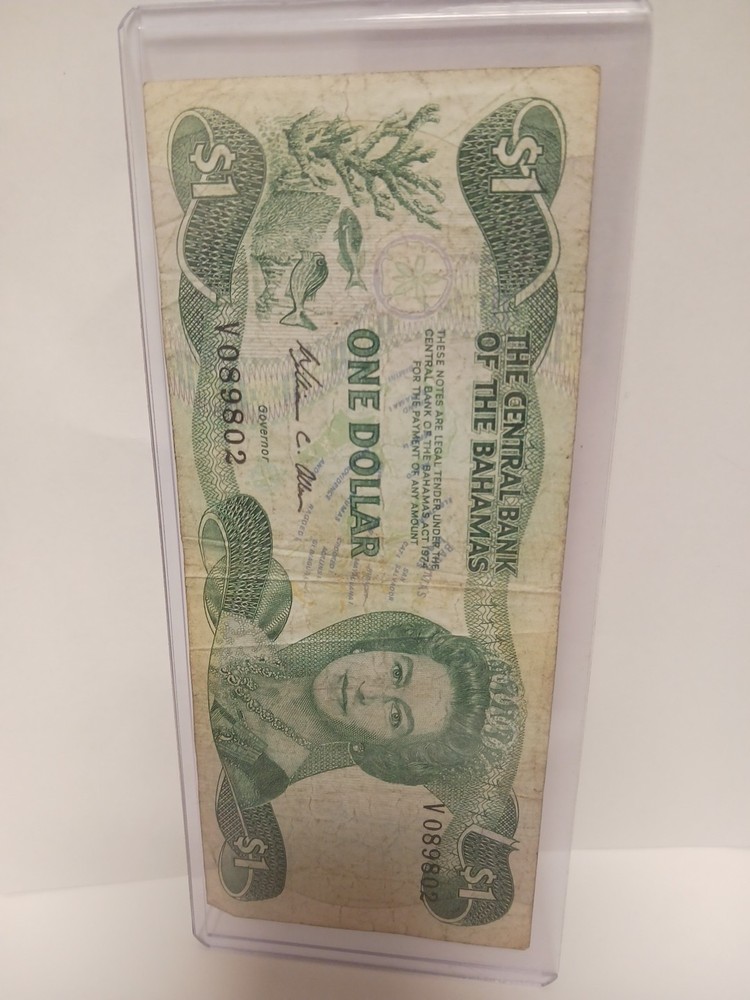 Bahamas 1 Dollar Note 1974