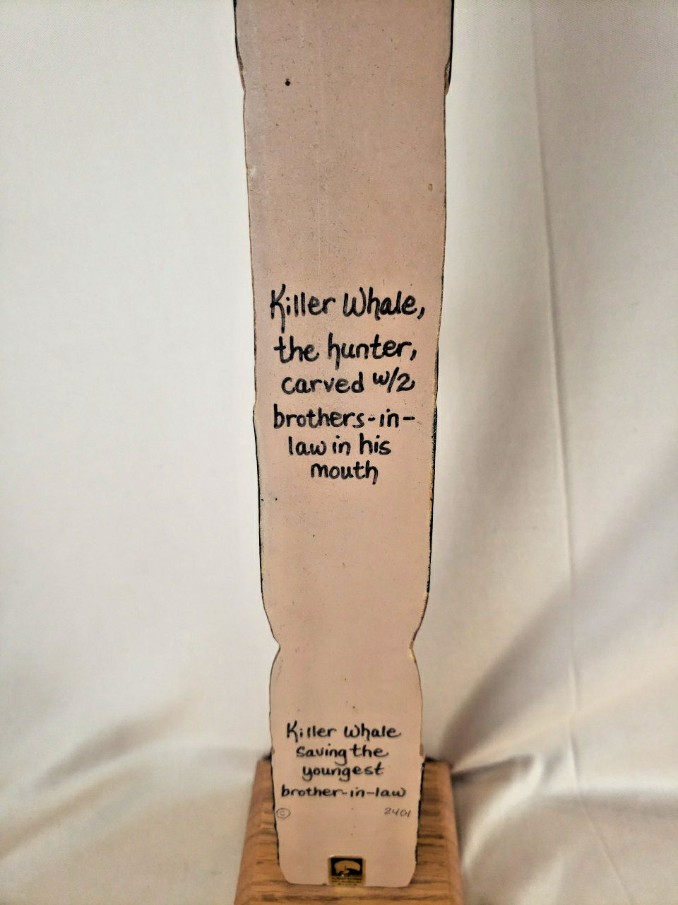 VINTAGE 24 1/2" TLINGIT NW COAST INDIAN WOOD MULTIPLE FIGURES TOTEM POLE MODEL