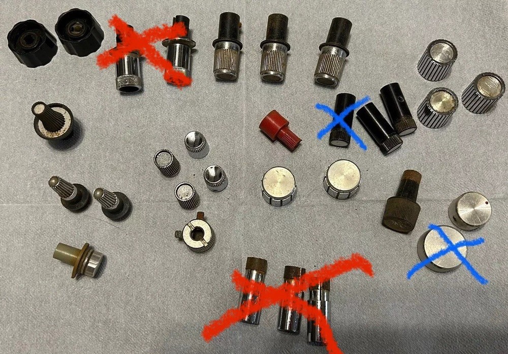 Vintage Radio and Stereo Knobs, Buttons, Knobs