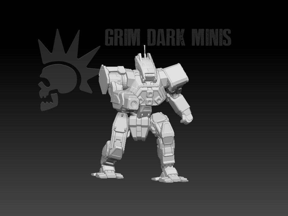 Wolfhound - BT proxy mech MWO Tech 1/265 Battle Scale