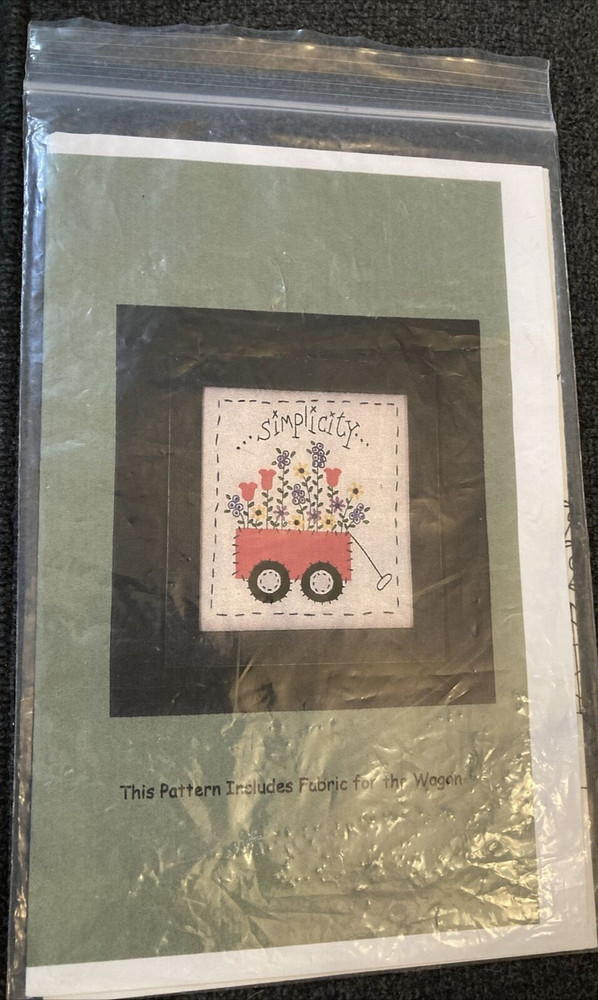 Rare Unbranded 'Simplicity' Wagon w. Flowers Embroidery/Applique 2005 pattern