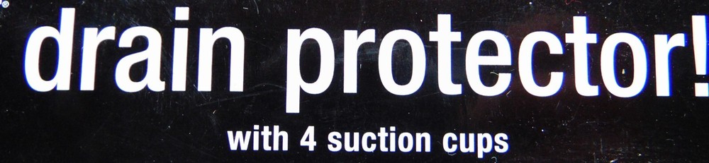 "IDESIGN" DRAIN PROTECTOR ~ WITH 4 SUCTION CUPS ~ CLEAR PLASTIC ~ BRAND NEW
