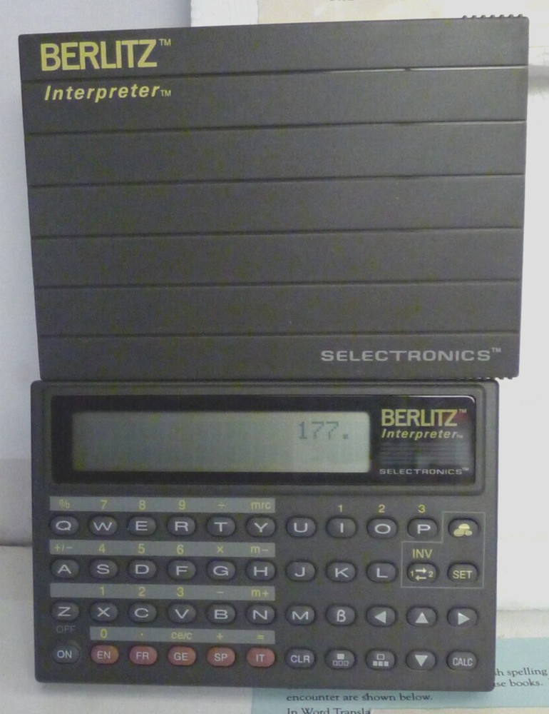 Berlitz Interpreter TR500 by Selectronics dated 1990 +Manuals & Box - TESTED