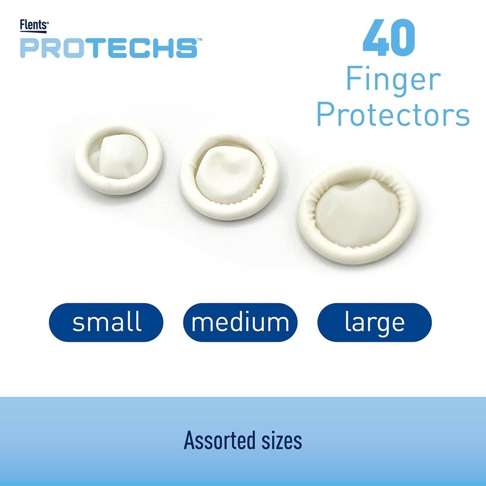Protechs Finger & Toe Cots - Durable 40 Count Set for Everyday Wound Care