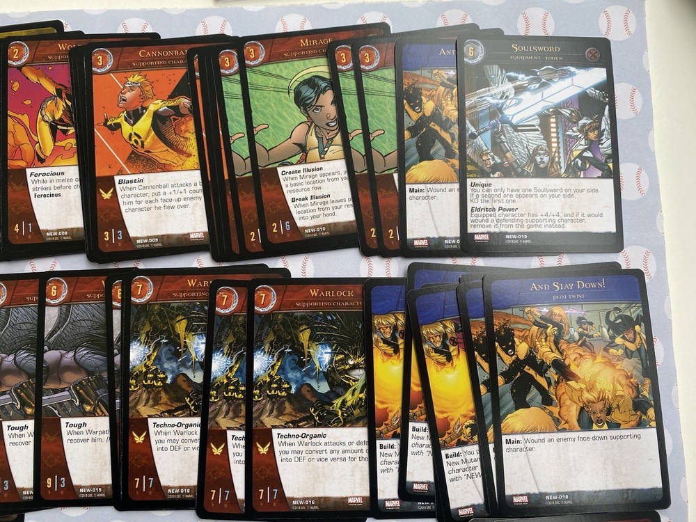 Rare 2018 Upper Deck Marvel New Mutants 55 Card Starter Deck