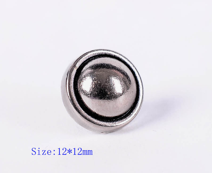 30pcs 12mm Leathercraft Decor Bling Silver-Tone Round-Flat Rivets Studs Conchos