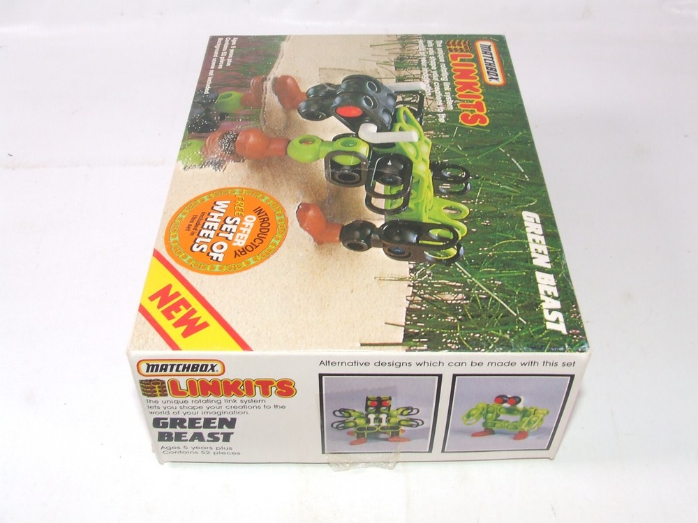 Matchbox Linkits Green Beast Boxed Rotating Link System Complete & Extras 1980s