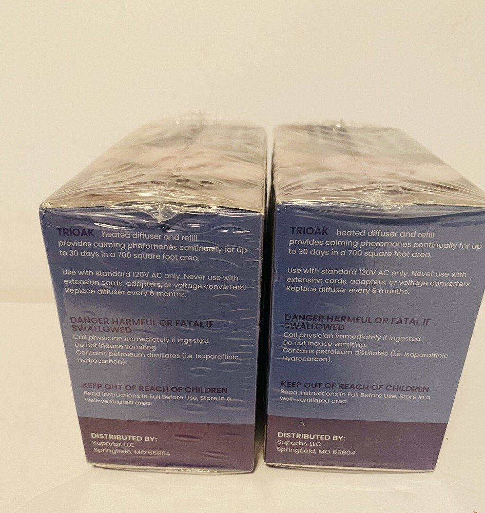 (2) TriOak Cat Calming Diffuser - Feline Anxiety Relief - Pheromone Diffuser 2-1