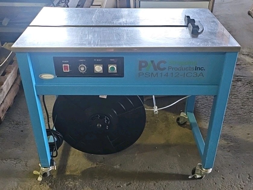 PSM1412-IC3A Pac Strapping Products 110V Semi-Automatic Strapping Machine CLEAN!