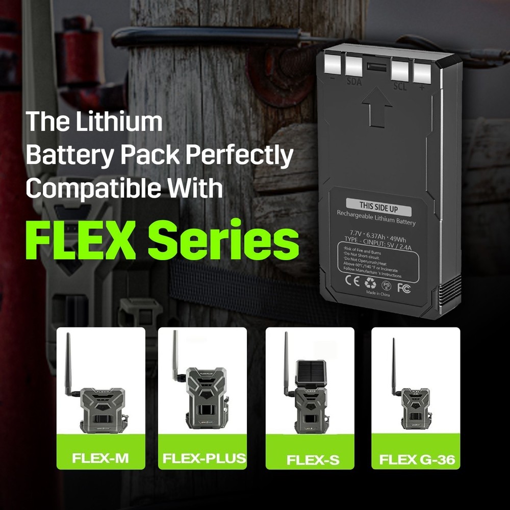 1-Pack Rechargeable LIT-22 Battery For Trail Camera Flex-M Flex G-36 Flex-Plus