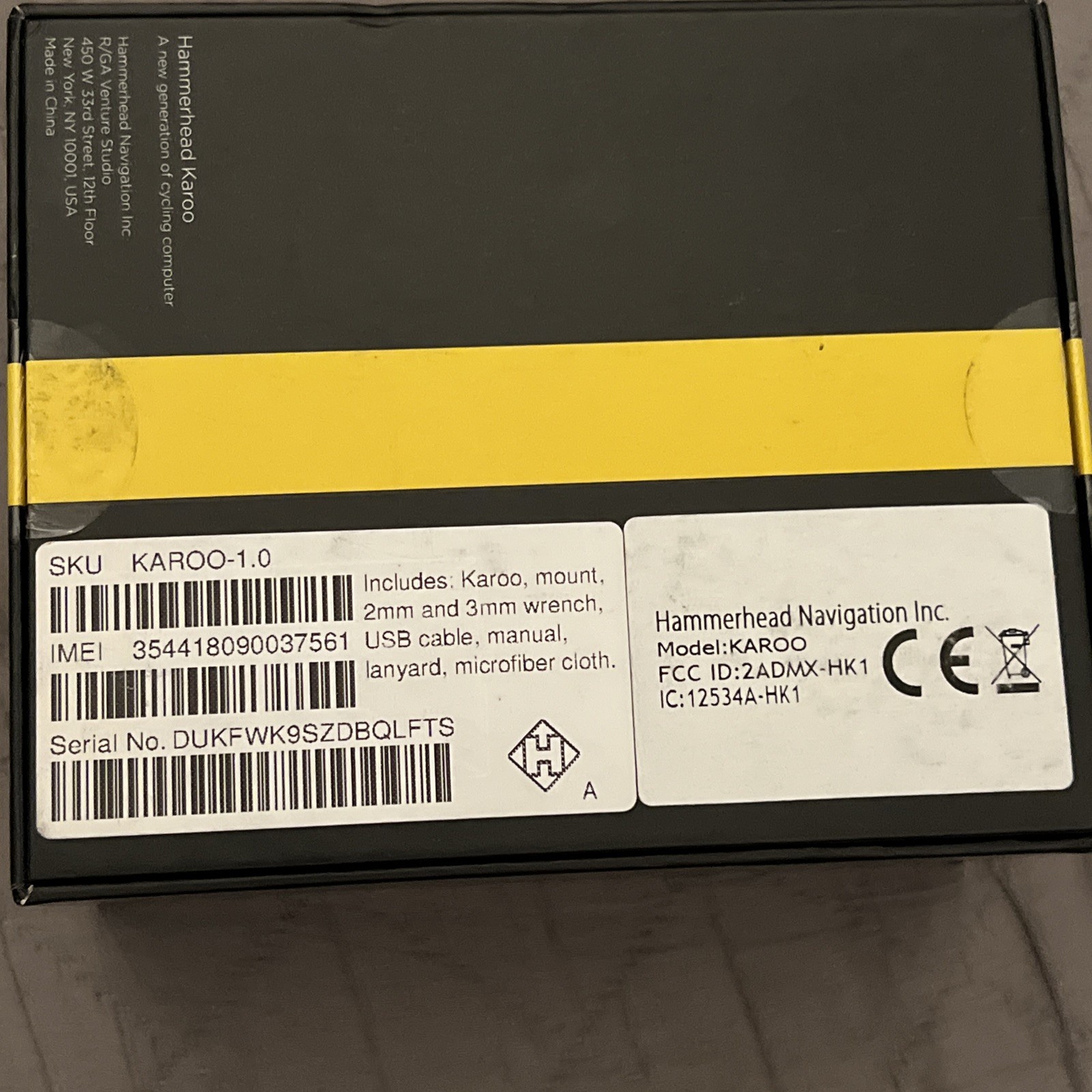 Hammerhead KAROO 1 Cycle GPS Computer!! FREE SHIPPING!!