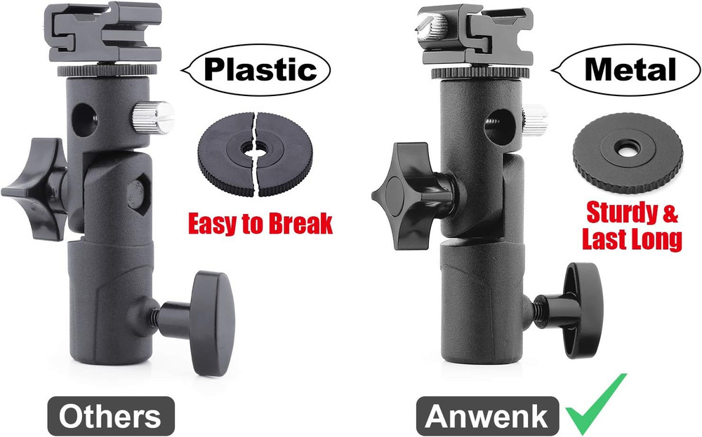 Camera Flash Speedlite Mount Swivel Light Stand Bracket with Umbrella Reflector