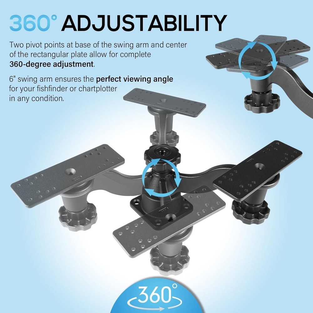 Replace RAM-109HU Horizontal 6" Swing Arm Mount for Fishfinders & Chartplotters