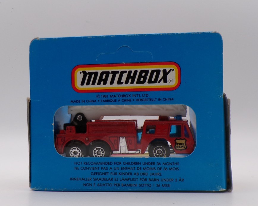 MATCHBOX MB-18 FIRE ENGINE RED MINT BOXED STILL SEALED.