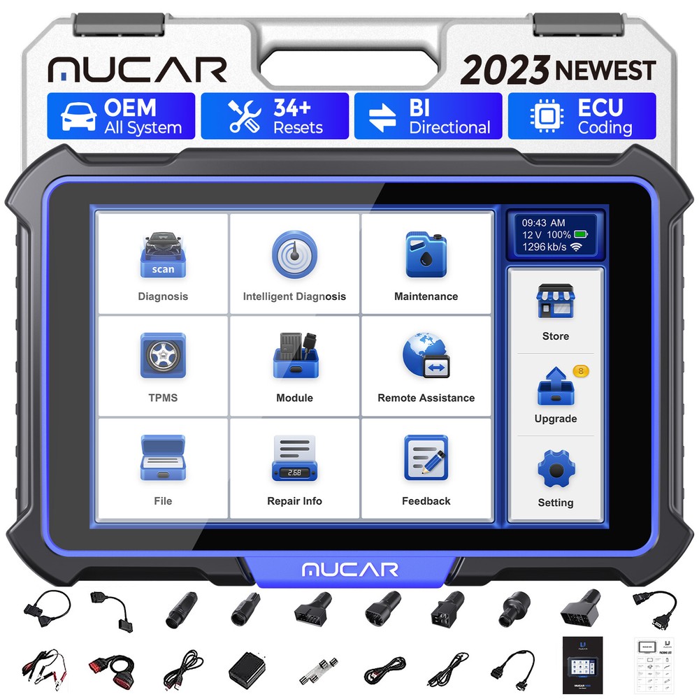 MUCAR VO8 Auto OBD2 Scanner Bi-Directional Key Coding All System Diagnostic Tool