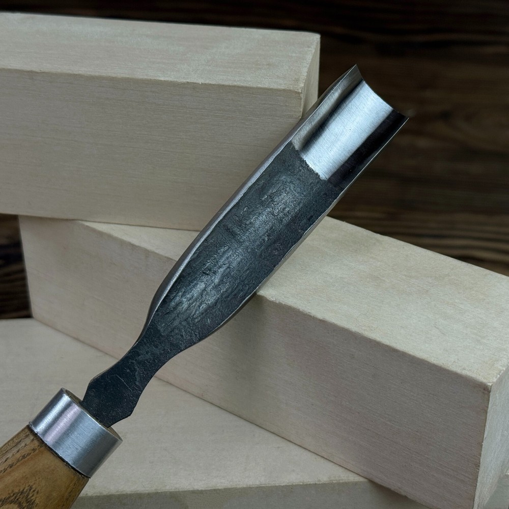 Wood Carving Gouges Set. Curved Chisels with Sheaths. Gift for Detail Carver.