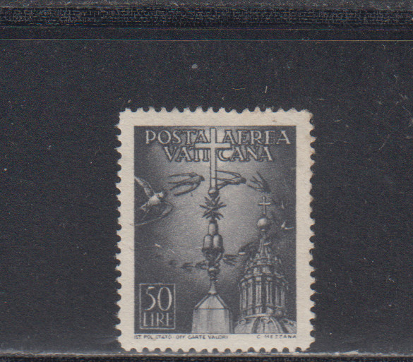 VATICAN :  1947 - USED  - SCOTT #  C14  AIR MAIL