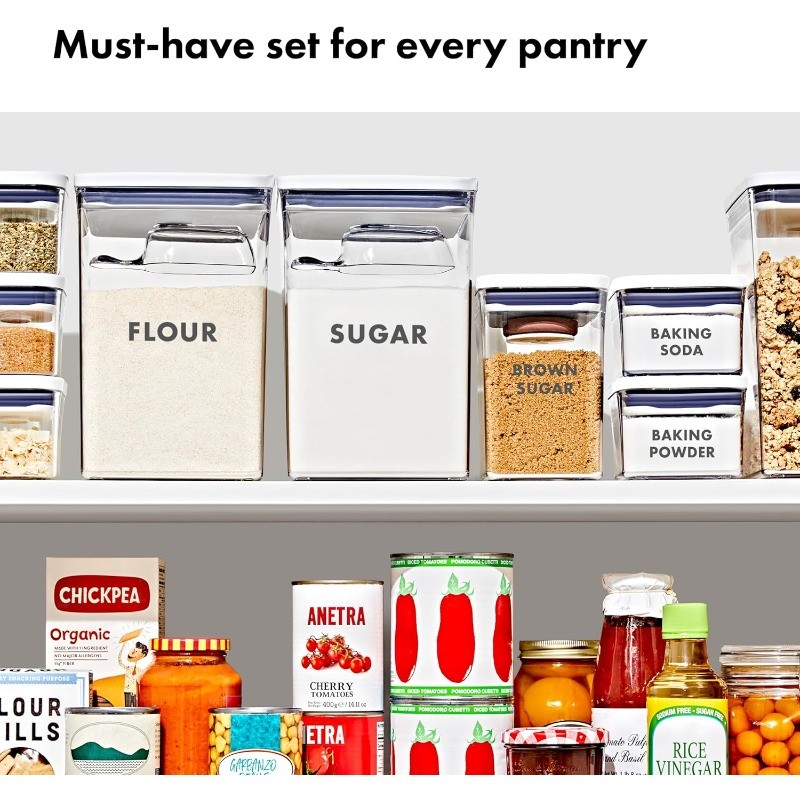 Good Grips 8-Piece Prelabeled Baking POP Container Set