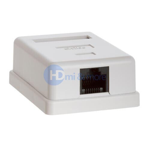 4x Single Hole Surface Mount Box Keystone Jack Cat5 Cat5e 1 Port