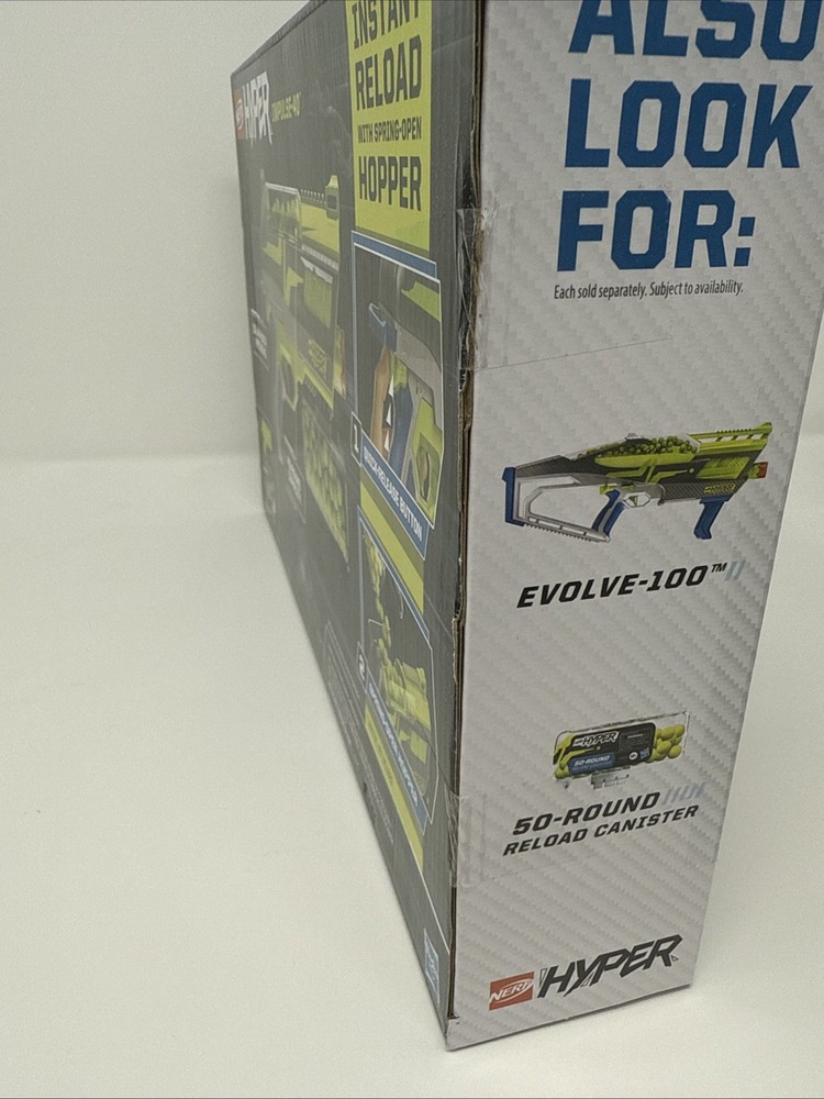 Nerf Hyper Impulse-40 Blaster w/30 Rounds - Spring Open Hopper - New In Box!