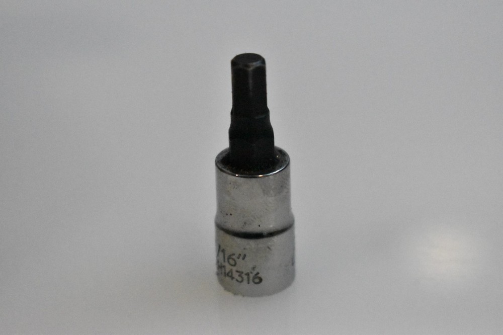 Blue Point Tools BLPH14316 3/16" SAE Hex Bit Socket Driver 1/4" Drive Chrome