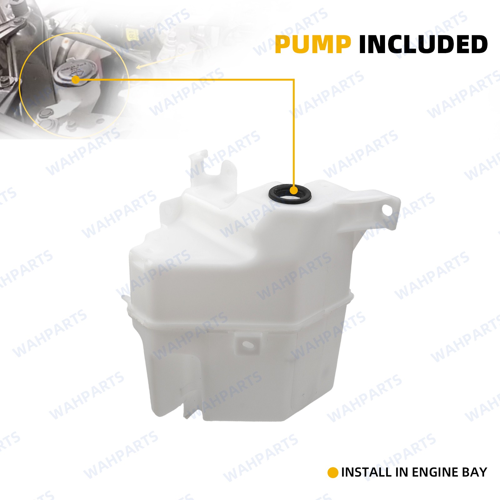 For 2019-2023 Toyota RAV4 Windshield Washer Reservoir Tank W/ Tube & Motor